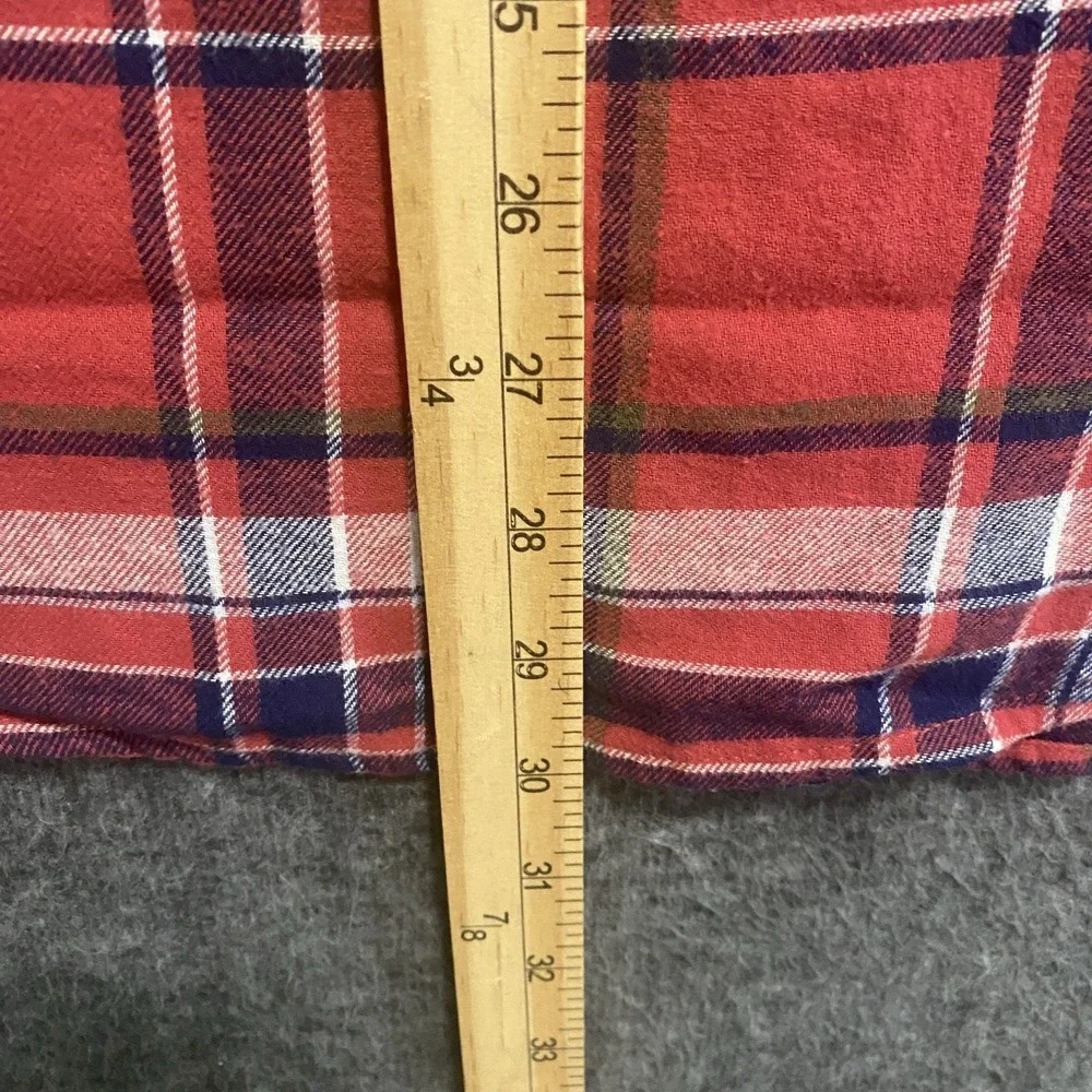 NEW J Crew Flannel Shirt Men S Red Blue Plaid Long Sleeve Button Up Work Outdoor